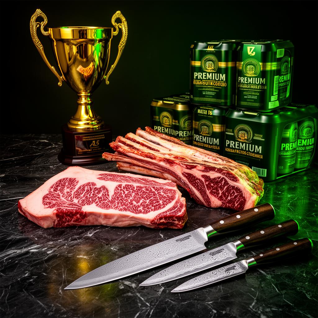 Cortes nobres premium, wagyu e cerveja importada